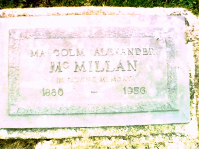Malcolm Alexander McMillan 1880-1956